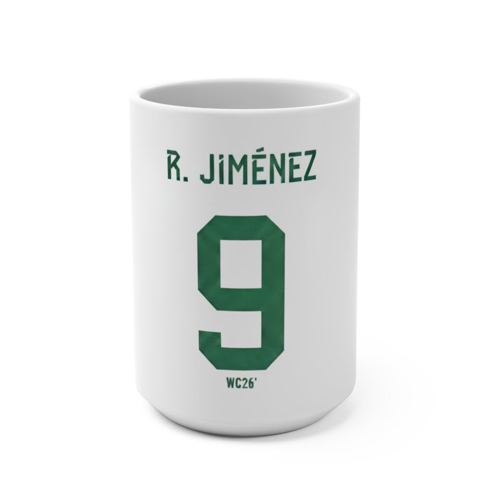 R. Jiménez 9 Soccer Jersey Mug | Mexico Football Team Crest 15oz