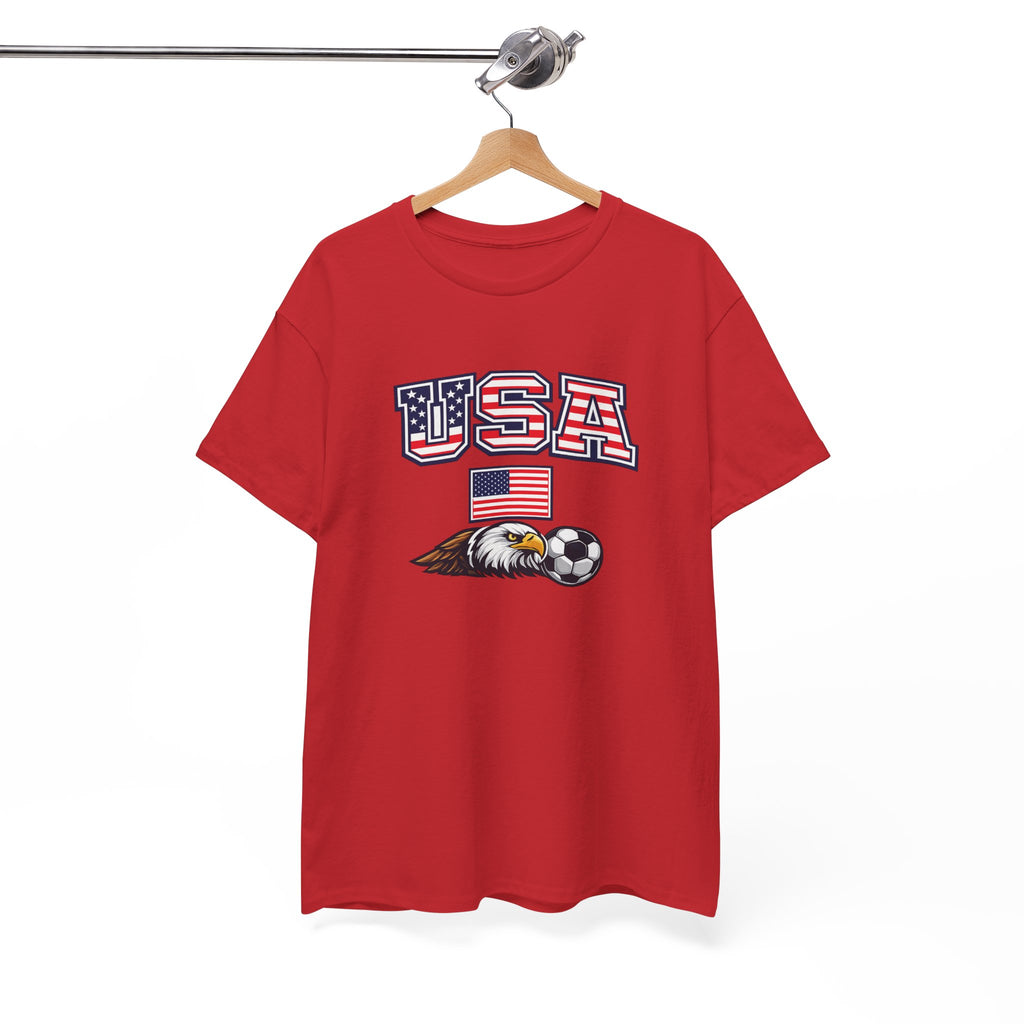 USA Eagle Soccer T-Shirt — Patriotic American Flag Sports Tee