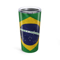 Brazil Flag Tumbler 20oz | Brazilian Flag Stainless Steel Travel Cup