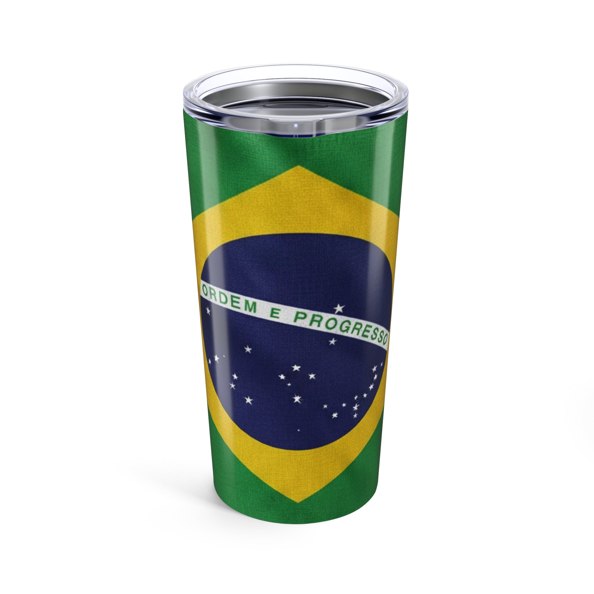 Brazil Flag Tumbler 20oz | Brazilian Flag Stainless Steel Travel Cup