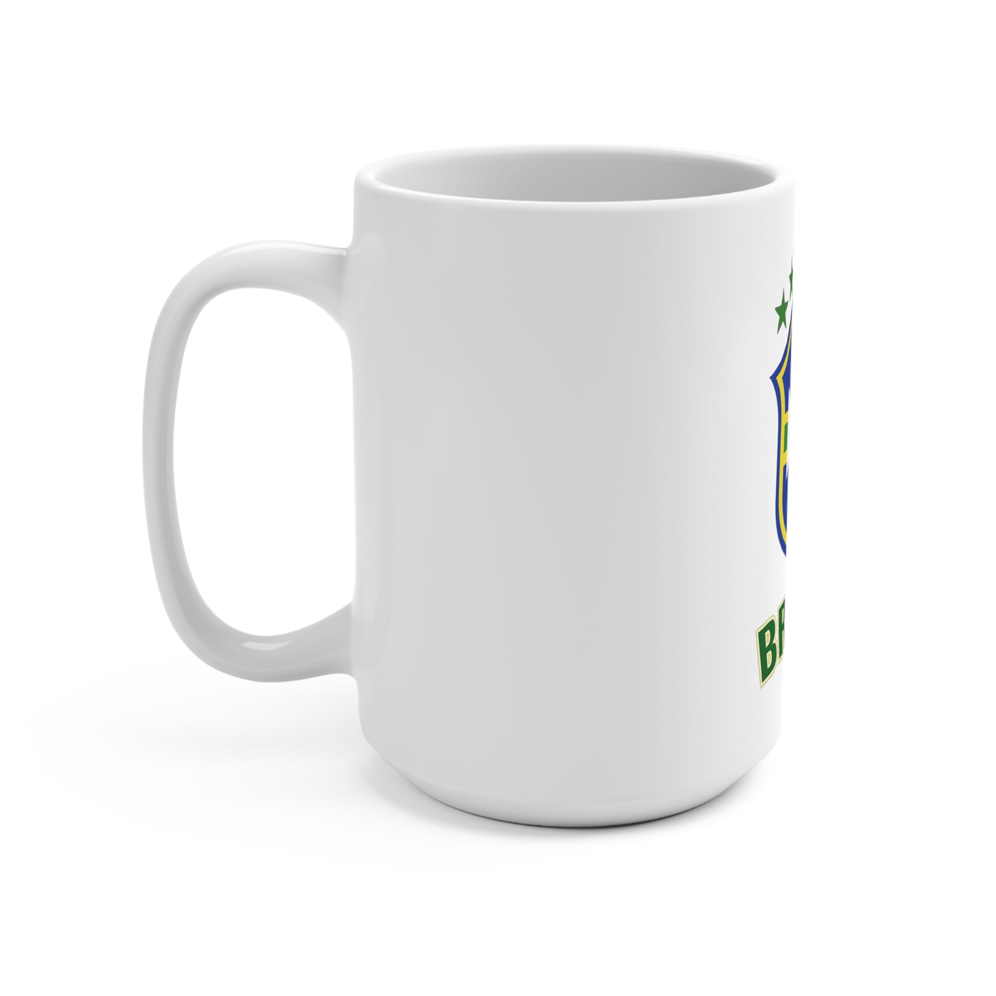 Brazil Soccer Crest Mug | World Cup Trophy Coffee Cup