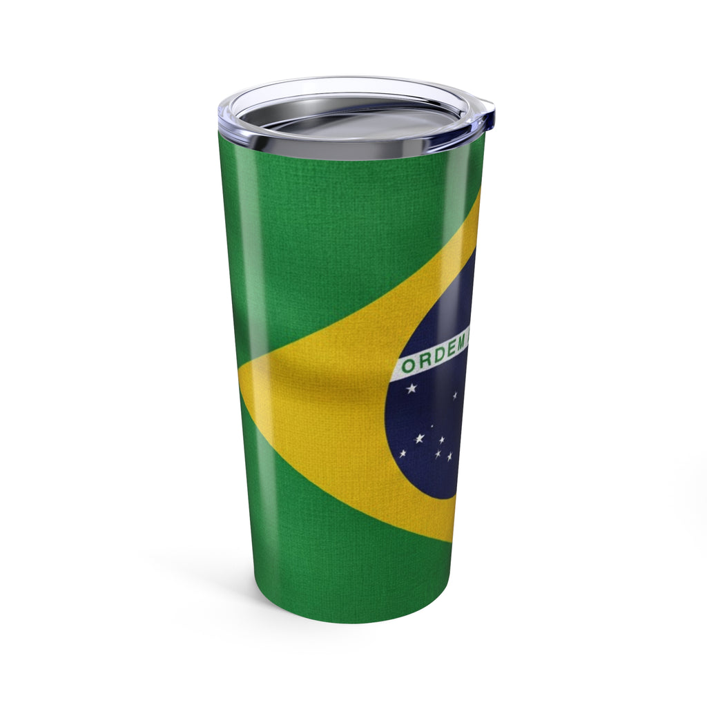 Brazil Flag Tumbler 20oz | Brazilian Flag Stainless Steel Travel Cup