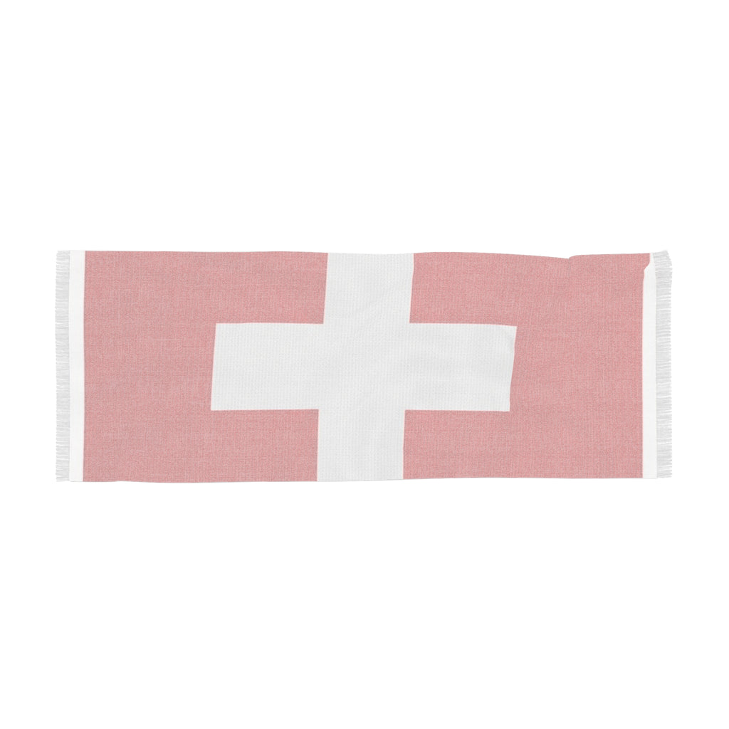 Swiss Flag scarf | Red White Cross scarf, Switzerland sports fan accessory