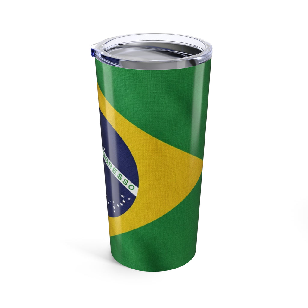 Brazil Flag Tumbler 20oz | Brazilian Flag Stainless Steel Travel Cup