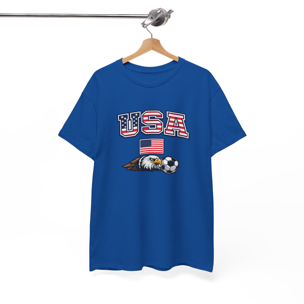 USA Eagle Soccer T-Shirt — Patriotic American Flag Sports Tee