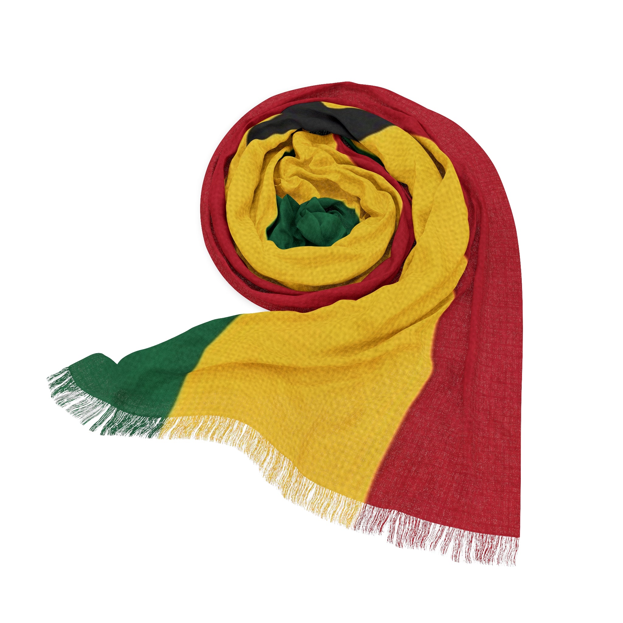 Ghana Flag Light Scarf | Red Yellow Green with Black Star