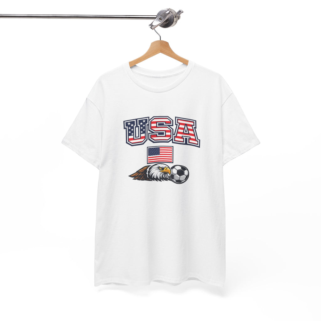 USA Eagle Soccer T-Shirt — Patriotic American Flag Sports Tee