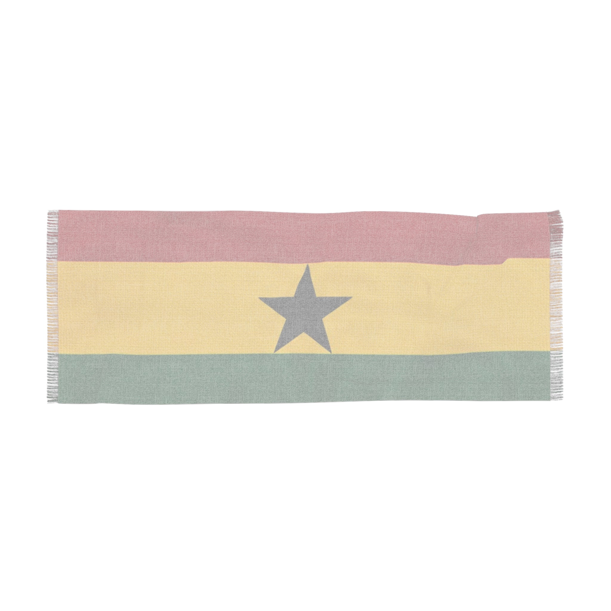 Ghana Flag Light Scarf | Red Yellow Green with Black Star