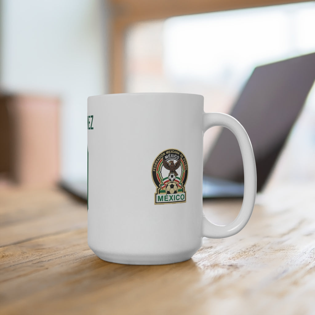 R. Jiménez 9 Soccer Jersey Mug | Mexico Football Team Crest 15oz