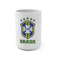 Brazil Soccer Crest Mug | World Cup Trophy Coffee Cup